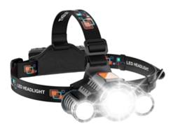 Lanterna de Cabeça Led Super Brilhante Zoomable 5000 Lumen Lanternas de Cabeça Farol 3 Leds Farol de 5 Modos Preto BISBISOUS VIGA EUROPE