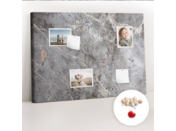 Quadro De Cortiça Com Impressão Padrão De Mármore Para O Corredor Espelharte (100x70 Cm)