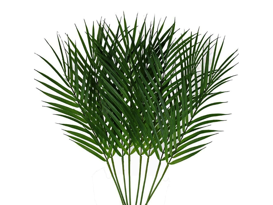 Conjunto De 8 Hastes Artificiais Folhas Palmeira Areca, Folhagem Tropical, Folhas Artificiais De Monstera Para Arranjos Florais Do Domingo Ramos