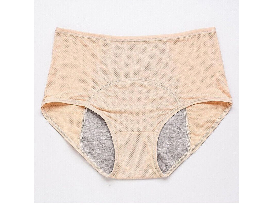 2026-roupa Interior Antifugas Para Mulheres Com Incontinência, Calcinhas Protectoras Leakproof De Algodão Tamanho L-8xl 7xl Cor Da Pele