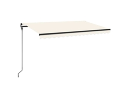 Toldo Retrátil Manual com Led 450x300 Cm Cor Creme MAISON EXCLUSIVE