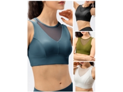 Yncm-top Yoga Feminino Malha Sem Arame Nylon Elastano