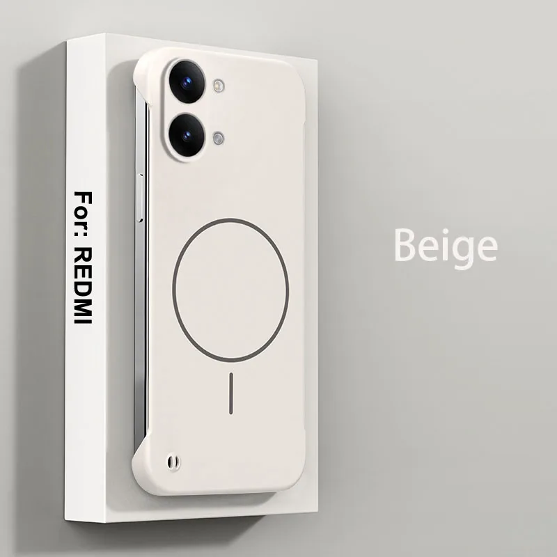 Capa Rígida Para Celular Com Carregamento Sem Fio Magnético (poco X8 Pro Branco).