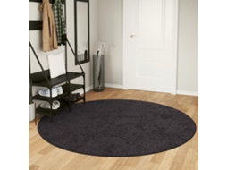 Vidaxl Tapete Lavável Ø 200 Cm Antracite