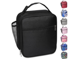 Lancheira térmica portátil com bolso lateral para máscara, bolsa térmica impermeável e macia Aquaforge para adultos, crianças, homens e mulheres.