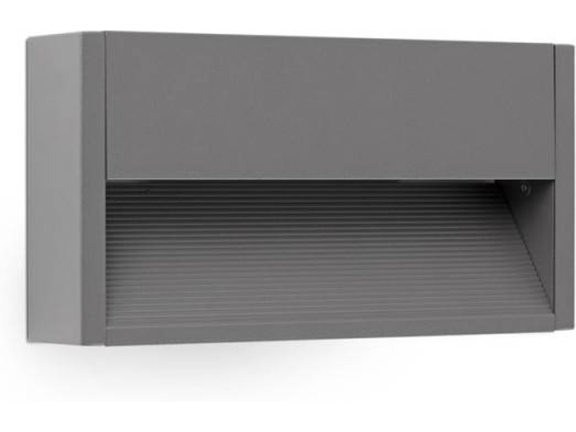 Aplique Exterior FARO BARCELONA Grada II LED (6W - Alumínio, Vidro - Cinzento Escuro)