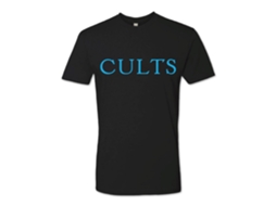 Cults Blue Text T shirt ROCKINSTONE Unisex Adults Best Sellers Size:xl