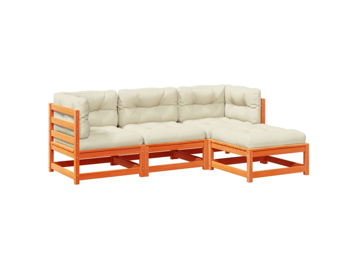 Garden Sofa Set, Garden Sofa Sets Vidaxl Marrom Madeira De Pinho (n/a)