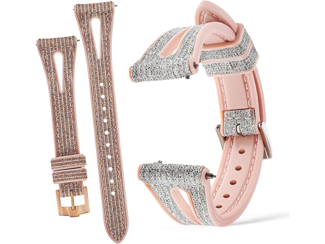 Conjunto De 2 Pulseiras Finas Ajustáveis Com Glitter Para