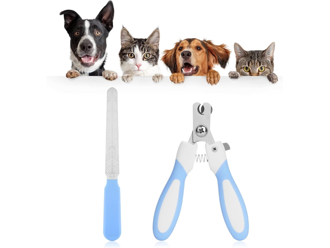 Lurelia Kit De Manicure Pet, Cortador E Lima, Ergonómico, Antiderrapante, Borracha, Azul