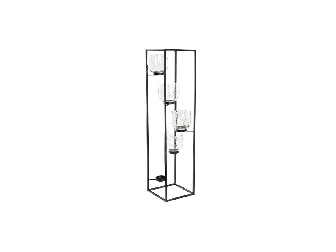 Castiçal DKD HOME DECOR Cristal (18 x 18 x 76 Cm)