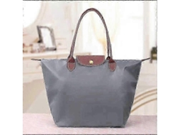 Bolsa de Compras Feminina Clássica de Cor Sólida, em Tecido Oxford, Nylon, Dobrável, para Ombro Ou para Guardar Objetos. GOKOCO