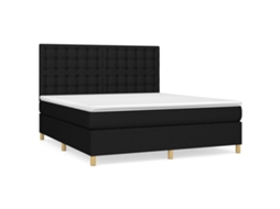 Box Spring Bed, Box Spring Beds Vidaxl Preto Tecido (180 X 200 Cm)
