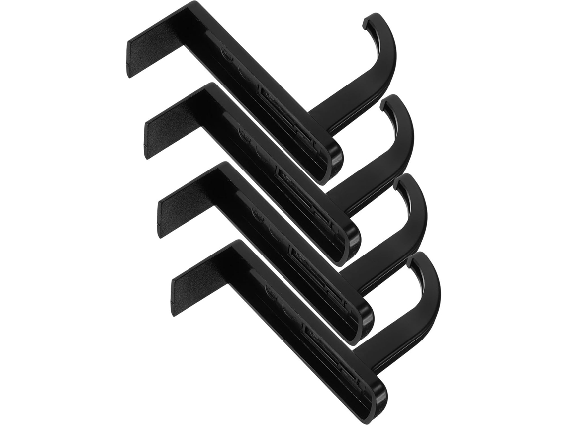 Ganchos Para Pendurar Operitacx, Suporte Prático E Leve Para Fones De Ouvido Em Plástico, Preto, Conjunto De 4 Peças
