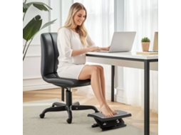 Suporte De Pés Para Escritório Ajustável Em Altura, Base Antiderrapante E Ergonômica, Ideal Para Home Office E Trabalho, Preto Btforus