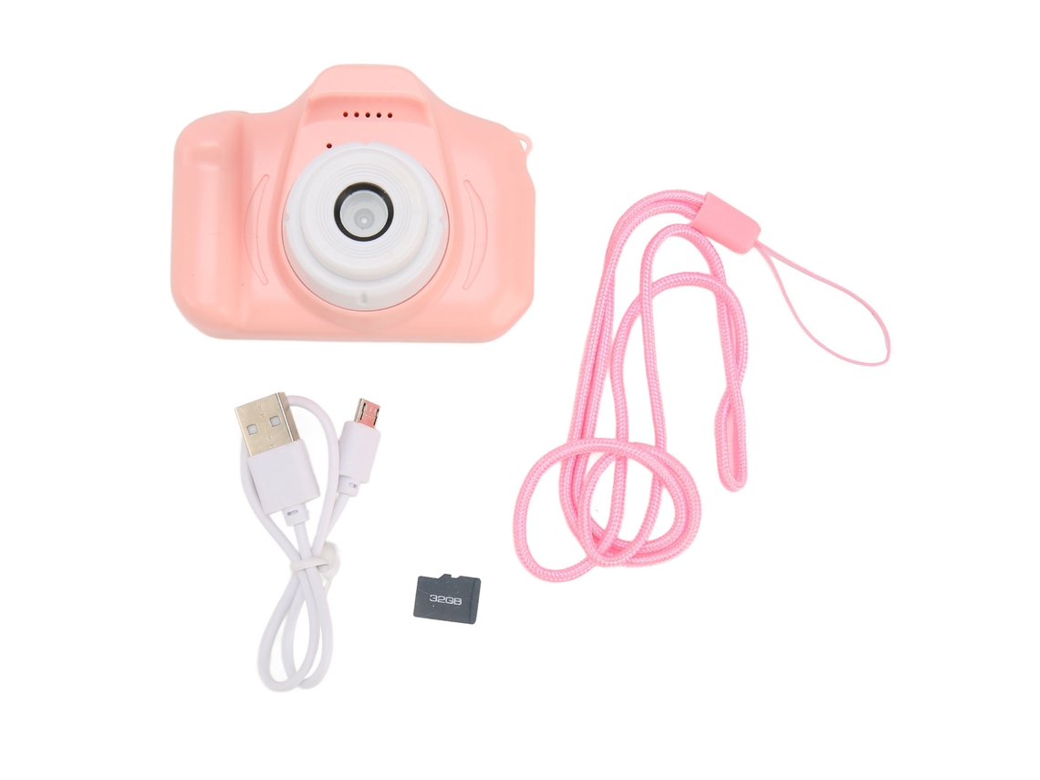 Câmara Digital para Crianças com Filtros Modos Dual 8mp 1080p Hd Vídeo Câmara Bonita Portátil Rosa para Meninas e Meninos