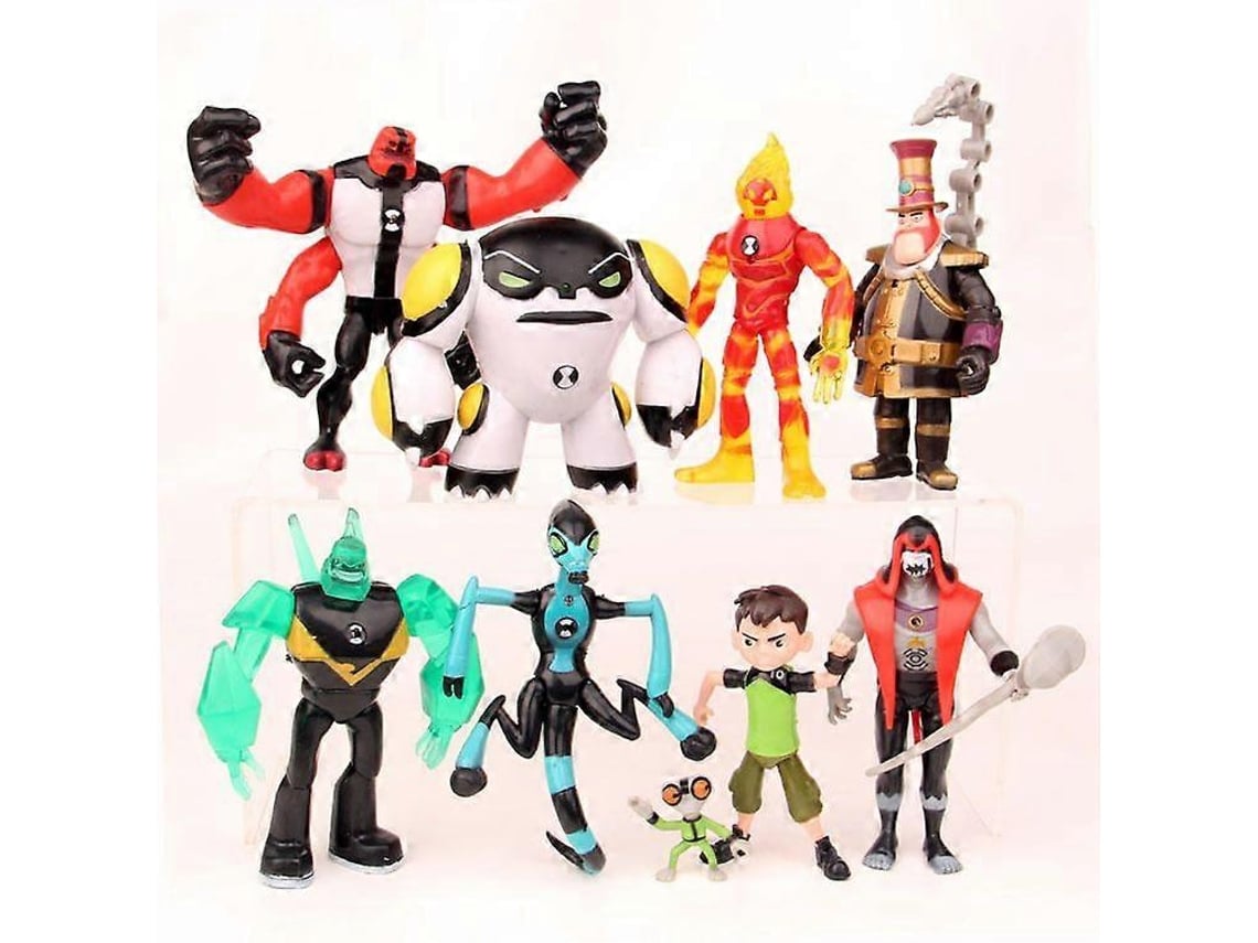 Conjunto De 9 Figuras De Ação Ben 10, Pvc 5 Polegadas, Modelo De Brinquedo