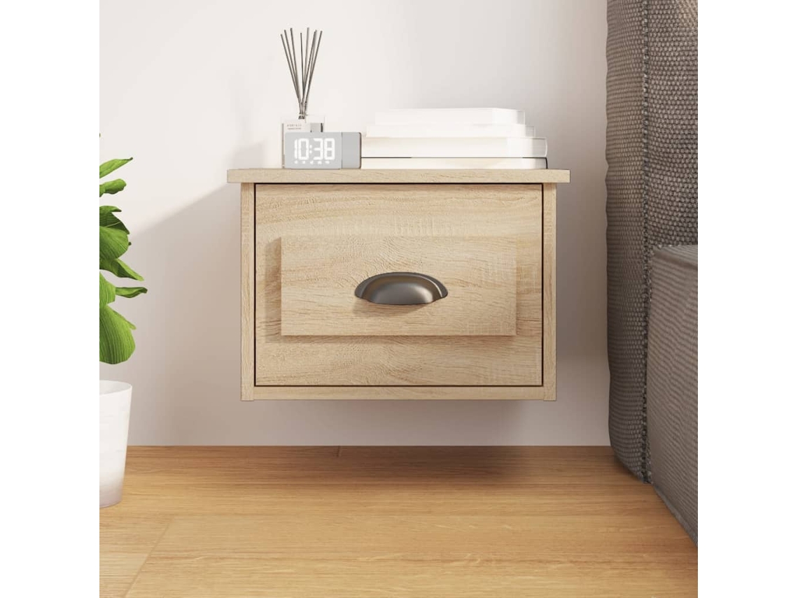 Vidaxl Mesa De Cabeceira De Parede 41,5x36x28 Cm Carvalho Sonoma