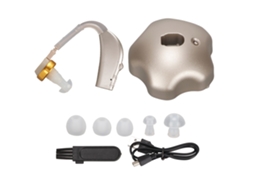 Aetheria amplificador de Som Portátil Recarregável com Controle Knob para Idosos Prata