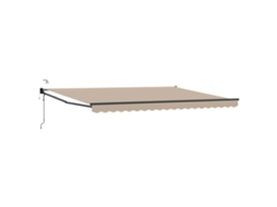 Vidaxl Toldo Retrátil Elétrico Bege 4,5 × 3 M