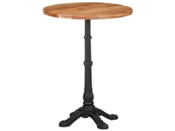 Bistro Table, Bistro Tables Vidaxl Marrom Madeira De Acácia (ø 60 X 76 Cm)