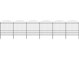 Garden Fence, Garden Fences Vidaxl Preto Aço (n/a)