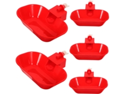 Bebedouro Automático Para Galinhas, Pacote Com 5 Unidades, Pp Vermelho