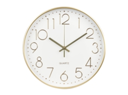 Relógio de Parede 12 Polegadas Silencioso, Moderno, Simples, Estilo Redondo, Decoração, Mostrador Estereoscópico Dourado, Relógios de Parede EHSTMIND