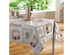 Toalha de Mesa Retangular Cdaffaires 140 X 240 Cm Pvc Aconchegante Estampa de Coração DECORLINE