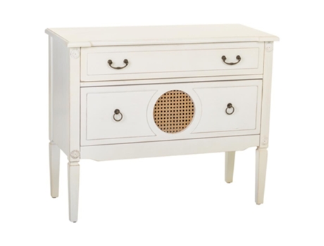 Consola de madera blanca 88x38x72h cm