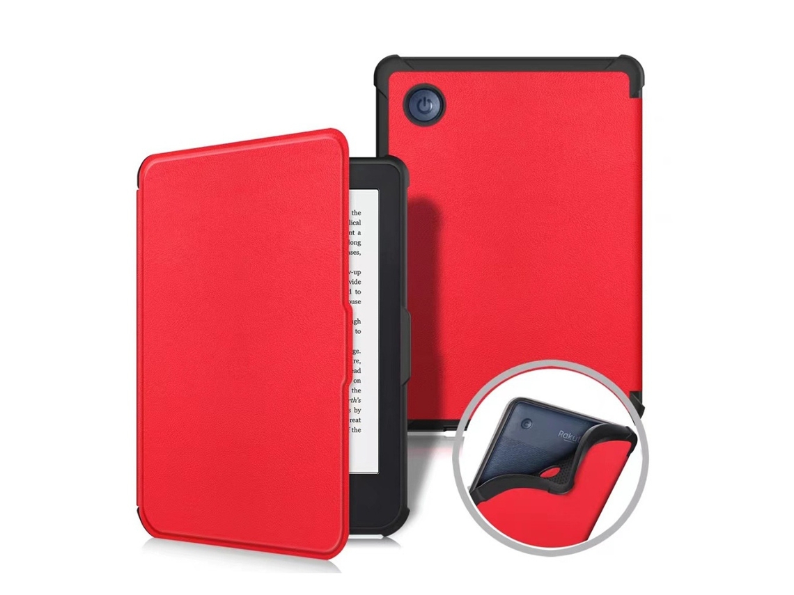 Elysve Capa Protetora Para Kobo Clara Bw N365/n367 E Reader 6 Polegadas Vermelho 2024