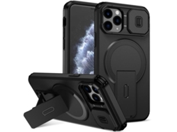 Capa Com Suporte Magsafe Para Iphone 11 Pro - Abertura Deslizante Com Proteção De Câmara