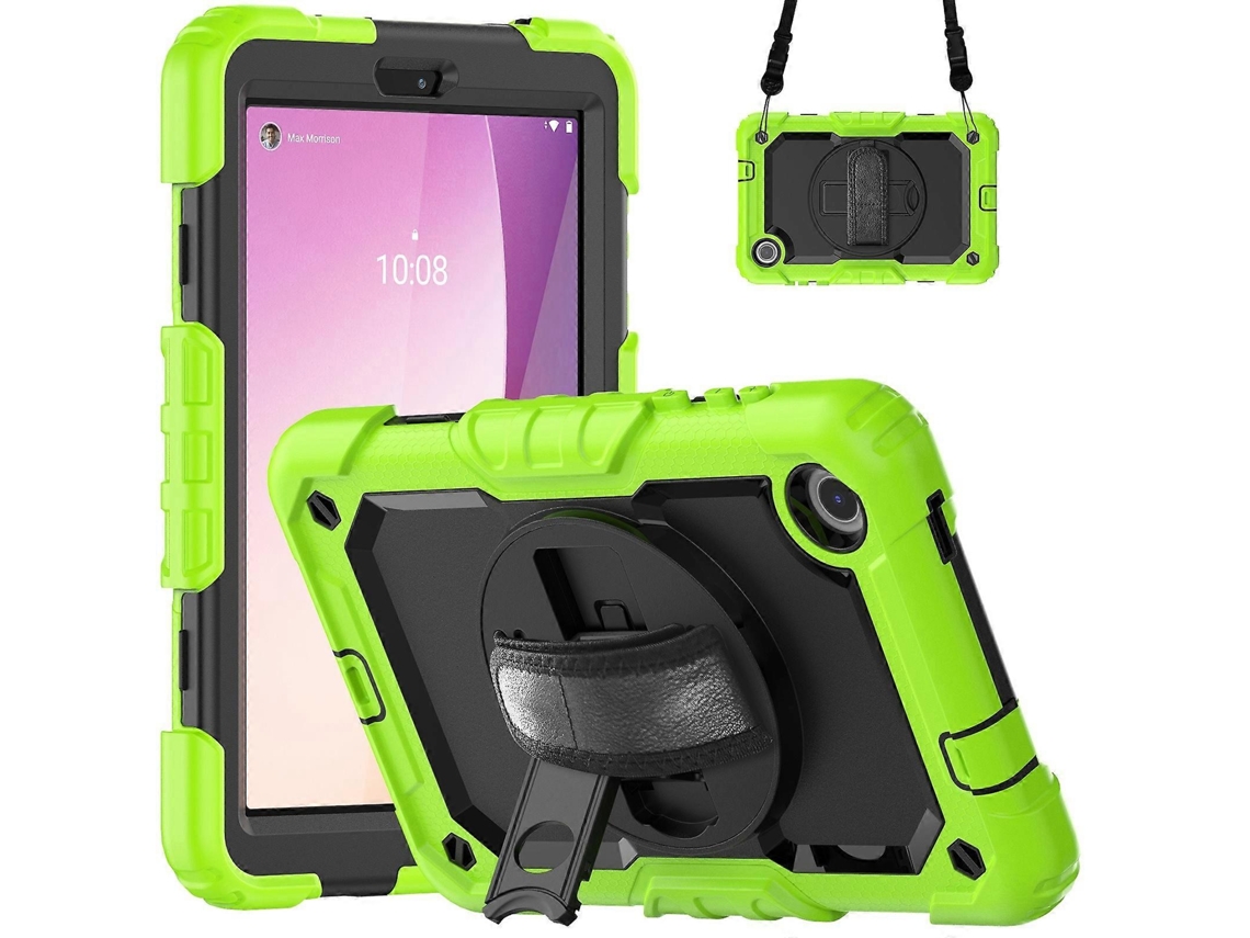Capa Híbrida De Silicone Para Tablet Lenovo Tab M8 De 4ª Geração Com Alça De Ombro.