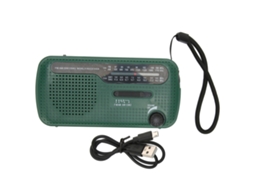 2026 radio Solar de Manivela Am Fm Sw1 Sw2 com Lanterna Led Multibanda para Camping e Emergências Verde