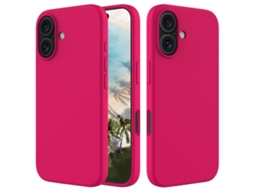 Lurelia Capa Protetora Para Iphone 16, Em Silicone E Pc, Interior Em Microfibra, Recortes Precisos, Cor Rosa E Anti-riscos