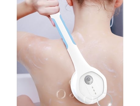 Escova de Massagem e Limpeza para Costas e Corpo Escova Elétrica Usb À Prova D'Água com 6 Acessórios Escova Longa para Banho RNEMITERY