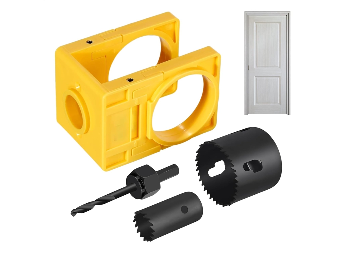 Kit de Furação para Portas com Serra Copo e Gabarito CHABERLU