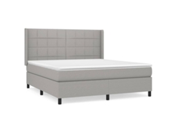 Box Spring Bed, Box Spring Beds Vidaxl Cinzeto Tecido (160 X 200 Cm)