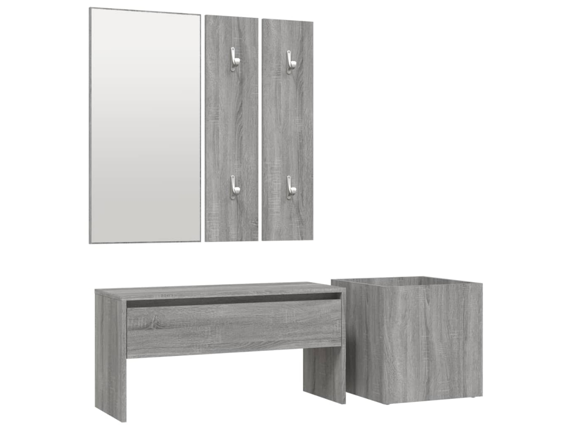 Hallway Furniture Set, Hallway Furniture Sets Vidaxl Cinzeto Madeira Processada (n/a)