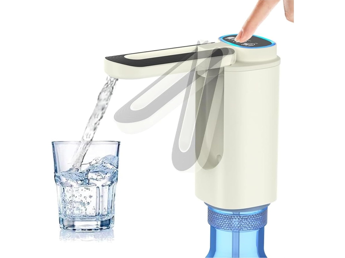 Dispensador de Água Portátil para Garrafão 5 Galões, Bomba de Água Elétrica, Bomba de Água Recarregável para Galão 5 Galões, Dobrável BRILVIBERA