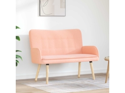 Vidaxl Sofá Para 2 Pessoas Rosa 115 X 61 X 87 Cm Bouclé