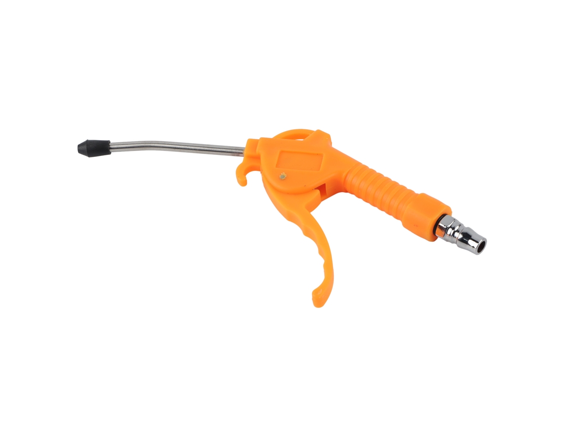 Pistola De Aire Pneumática Para Soplear Polvo Con Boquilla Corta Herramienta Industrial Naranja