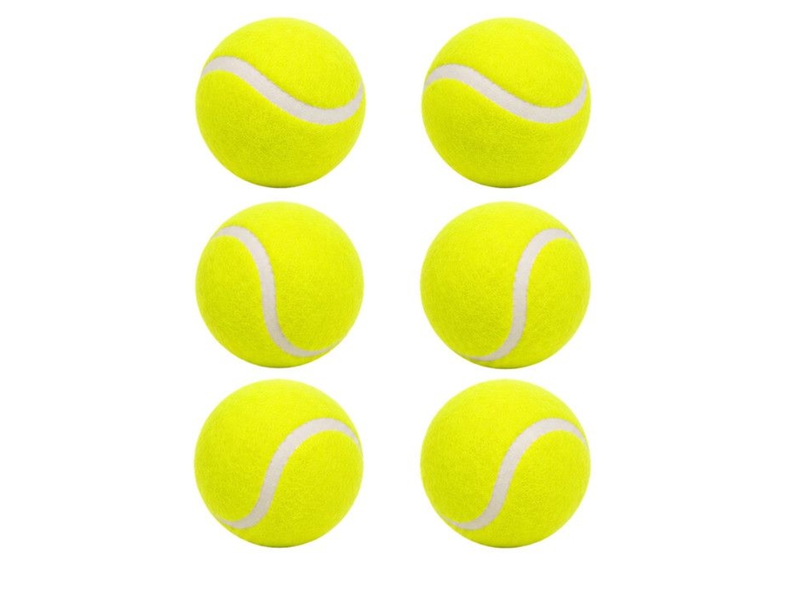 Conjunto de 6 Bolas Amarelas para Tênis SIROCO