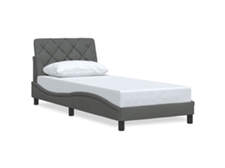 Bed Frame, Bed Frames Vidaxl Cinzeto Tecido (90 X 190 Cm)