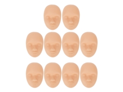 10pcs Pele De Prática De Tatuagem Cabeça 3d Silicone Macia Para Sobrancelha Eyeliner Lábio Microblading Iniciantes