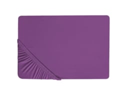 Sábana Beliani Janbu De Algodón Violeta 140x200x30