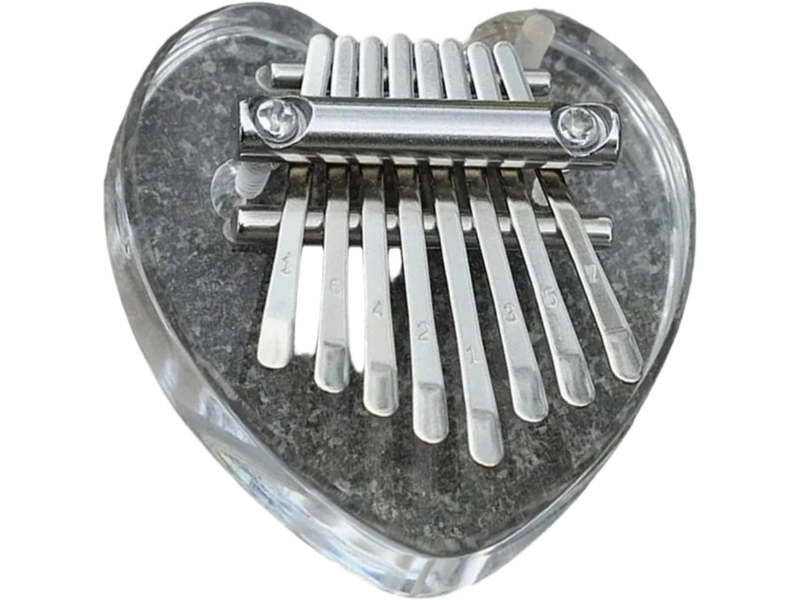 Kalimba Mini Arco-íris De 8 Teclas Em Acrílico Transparente