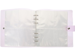 Álbum Fotos Portátil Pvc Grande Capacidade 25 Folhas Internas Resistente Desgaste Ideal Guardar Exibir Roxo Ao GOKOCO