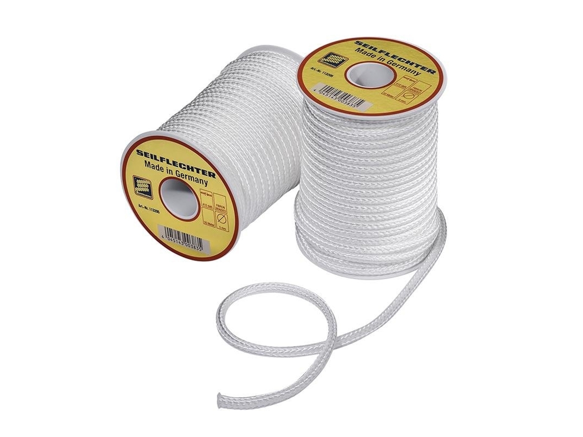 Corda Fibron 5 Mm 20 M Trançada Branca AQUAFORGE