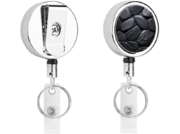 Porta Crachás Em Metal Neto, Retráteis, Com Pes Reforçados, Chaveiros, Porta Cartões De Identificação, Pins